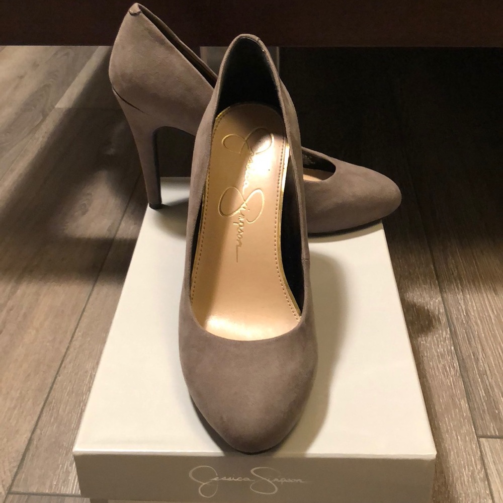 Charcoal Suede Jessica Simpson Pumps